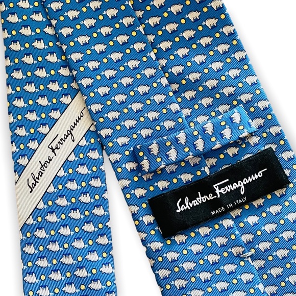 Salvatore Ferragamo Other - Salvatore Ferragamo Piggybank and Coin Printed Tie 100% Silk